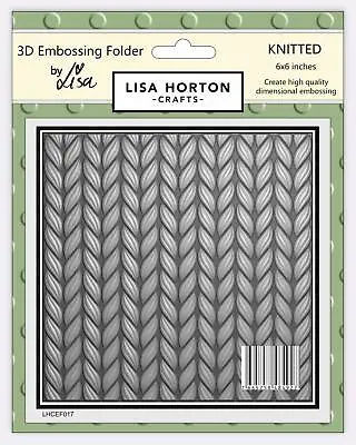 Lisa Horton Crafts 3D EMBOSSING FOLDER 6 X 6  Dimensional HIGH QUALITY LHCEF • £10.45