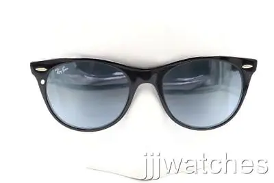 New Ray-Ban Wayfarer II Black Blue Gradient Gray Sunglasses RB2185 1294/3M $186 • $120.90