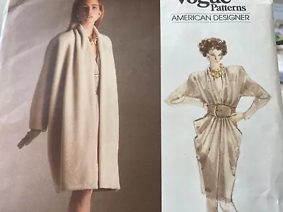 Vogue American Designer 1958 Donna Karan Dress & Coat Pattern Size 10 • $48