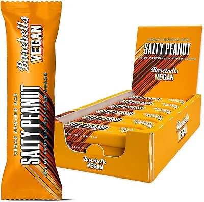 Barebells Vegan Salty Peanut High Protein Bar 12 X 55g Free Shipping World Wide • $186.99