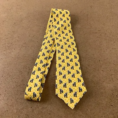 Vineyard Vines Men's Yellow Labradoodle Silk Neck Tie NWT • $17.67