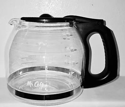 Mr. Coffee 12 Cup Replacement Glass Carafe Black Coffee Pot 5 3/4  CM4175T3 • $14
