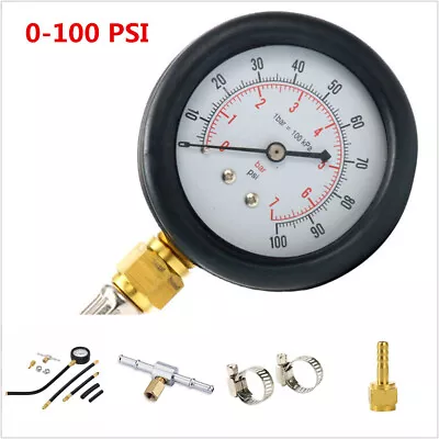 Universal Car 0-100PSI Fuel Injection Pump Pressure Injector Test Pressure Gauge • $38.16