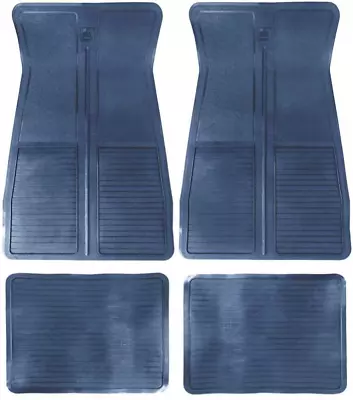 OER Dark Blue 4 Piece Rubber Floor Mat Set For 1973-1981 Firebird Camaro Nova • $124.98