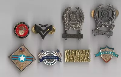 8 Vintage U.s. United States Marines Military Vietnam Veteran Medals & Pins • $14.99