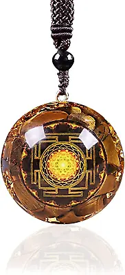 $50.79 • Buy Day Day Up Orgonite Pendant Tiger Eye Necklace Sacred Geometry Energy Healing 