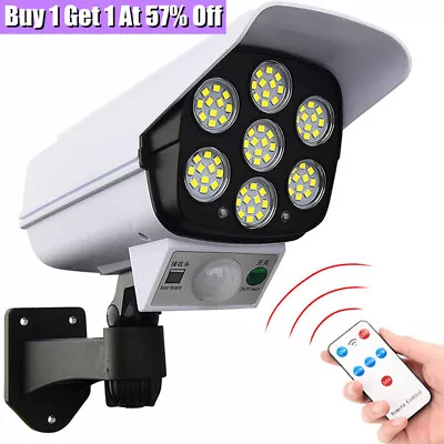 Solar Security Light Fake Camera 77LED Motion Sensor Spotlight Garden Floodlight • £8.87