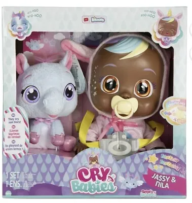 Cry Babies Jassy The Unicorn Baby Doll & Her Plush Pet Nila. Both Cry Real Tears • $88.88
