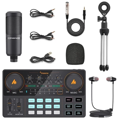 $194.64 • Buy Microphone Mixer Kit Sound Card Audio Interface Live Streaming Podcasting Device