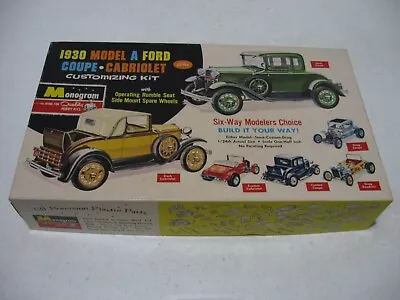 Empty Box Only - Monogram 1930 Model A Ford Coupe Cabriolet Model Kit #PC71-198 • $14.20