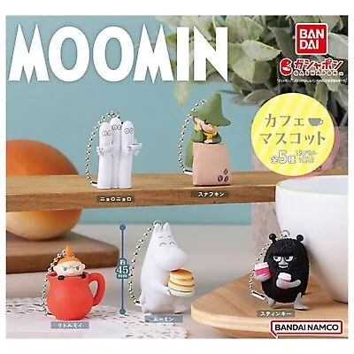 MOOMIN Cafe Mascot BANDAI Capsule Toy 5 Types Full Comp Set Gacha New Japan • $38.91