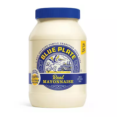 Blue Plate Real Mayonnaise 30-Ounce Jar Homestyle Mayo For Chicken Salad To • $8.77