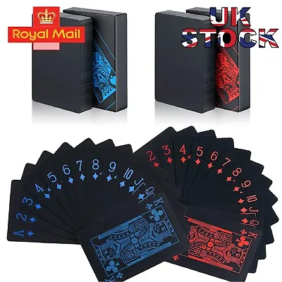 £4.99 • Buy Playing Cards Waterproof Poker Black Diamond Professional Party Games Magic Uk