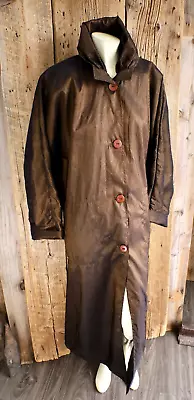 Maralyce Ferree Dark Brown Iridescent Trench Coat Size Medium • $49