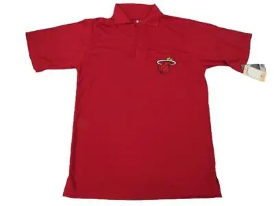 New Miami Heat Mens Big & Tall Sizes Majestic Red Polo Shirt $35 • $15.95