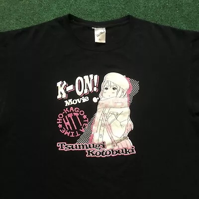 K-On Anime Movie Promo T Shirt Sz XL Black Anime 2011 Tsumugi Kotobuki Japan • $19.99