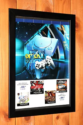 Tomb Raider III Metal Gear Solid Kartia PlayStation Mini Promo Poster Ad Framed • $44.08