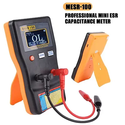 MESR-100 Handheld Capacitance Ohm Meter Cap Resistance Capacitor Circuit Tester • $65.99