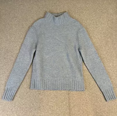 J. Crew Mockneck Sweater Super Soft Yarn Blue Women’s Small Merino Wool  • $24