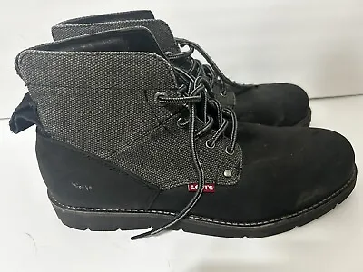 Levi Strauss & Co Quality Shoes Black Gray Boots Men’s Sz 9.5 • $15