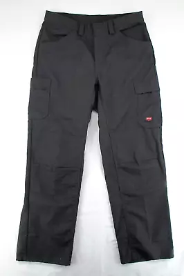 Red Kap Cargo Work Pants Mens 34x32  Charcoal Grey Double Knee Plumber Mechanic • $28.98