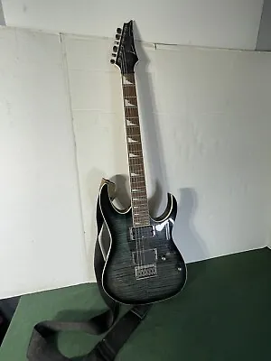 2008 Ibanez RG RG3EXFM1 HH Hardtail Electric Guitar Gray Flamed Gray Burst See • $203.15