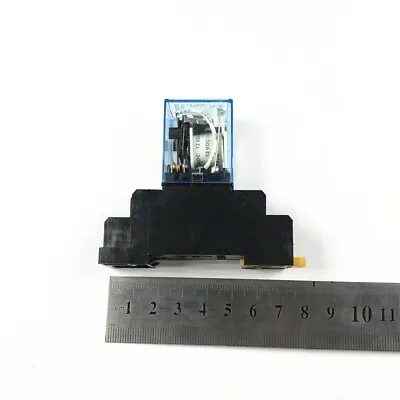 110/120V AC 220/230V AC Power Relay Coil DPDT LY2NJ 8 Pin With Socket Base • $8.32