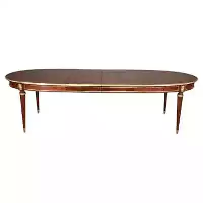 Maison Jansen Louis XVI Style Mahogany Dining Table With Two Leaves • $10500