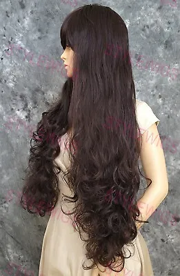 Extra Long Layered Loose Wavy Curls Heat Safe Wig EVBM 4 • $64.85