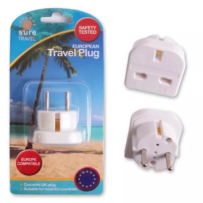 £6.24 • Buy UK - EU TRAVEL PLUG ADAPTER Socket Converter 3 - 2 Pin Holiday European EU Italy