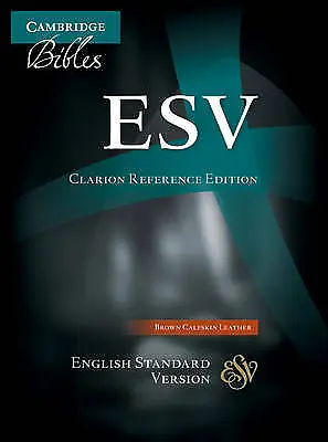 ESV Clarion Reference Bible Brown Calfskin Leather ES485:X 9781107648302 • £87.49