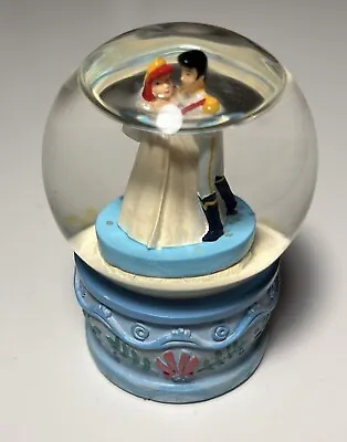 £29.66 • Buy Little Mermaid Ariel And Prince Eric Wedding Miniature Mini Snow Globe