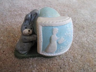 $55 • Buy Vaillancourt 2010 Chalkware Bunny With Blue Egg