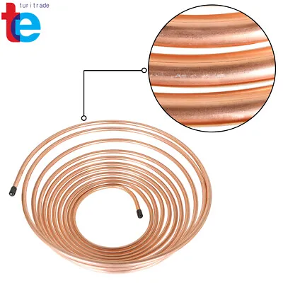 5/16  25 Foot Roll Coil Brake Fuel And Trans Line Tubing Copper Plated • $20.82