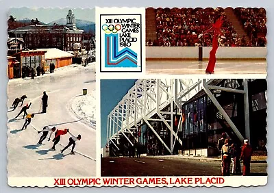Postcard New York Lake Placid Olympics 1980 Field House Speed Skating 6x4 F303 • $5.99