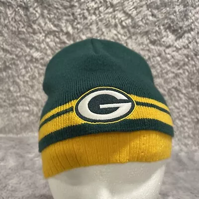 Green Bay Packers Beanie Womens Stocking Cap Striped NFL Team Apparel Winter Hat • $10.97