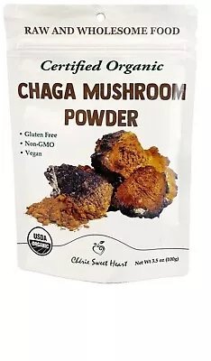 3.5oz Chaga Mushroom Powder - Organic Tea Supplement - Cherie Sweet Heart • $10.99