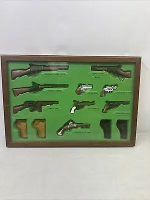 Marx Famous Firearms Framed Display Tommy Gun Mare’s Leg Western Saddle Rifle • $89.95