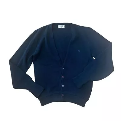 Iconic Christian Dior Navy Cardigan Blue Size Medium • $58.99