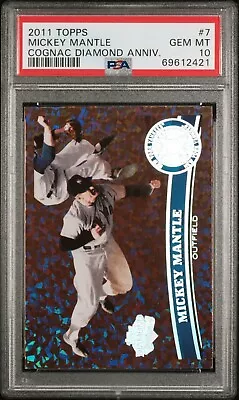 2011 Topps Cognac Diamond Anniversary #7 Mickey Mantle PSA 10 HOF • $299