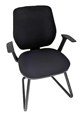 DAMS Tegan Cantilever Visitor Meeting Conference Room Chair In Black Fabric • £83.94