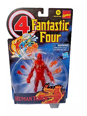 HUMAN TORCH Fantastic Four Marvel Legends 2021 6  Action Figure Retro Card • $15.28