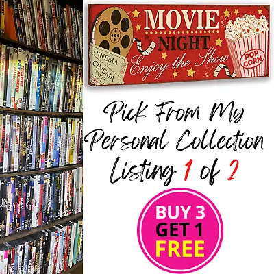 DVD's VAST COLLECTION THAT INCLUDE ALL GENRES - LISTING # 1 Of 2 - YOU PICK • $1.99