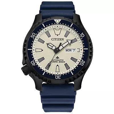 Citizen Men Automatic Promaster Dive Fugu Pufferfish Blue Watch 44MM NY0137-09A • $319.99