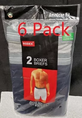 6 Pack Men's  Boxer Briefs    100% Cotton~ Tag Less    Size: S ~ 3XL • $19.99