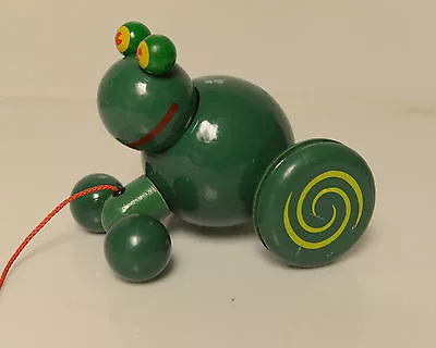 Vintage Wood Frog Pull Toy Made By Vilac CE  France • $24.99