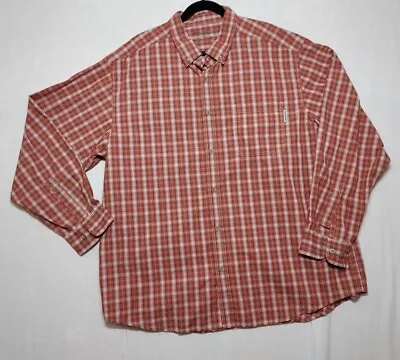 Wolverine Mens XXL Plaid Shirt Long Sleeve Button Cotton Rockabilly Western Rust • $14.66