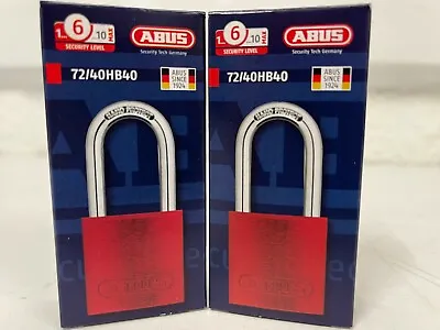 LOT OF 2 ABUS Lockout Padlock With Keys 72/40 KAX6 RED • $16.89