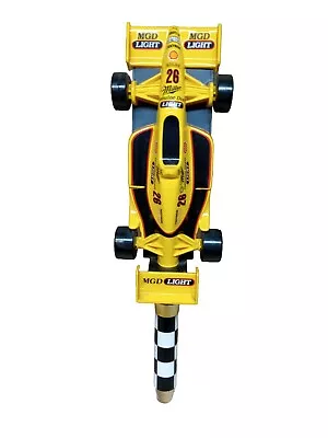 MGD MILLER GENUINE DRAFT LIGHT FORMULA ONE 26 RACE CAR Yellow Beer Tap Handle WI • $24.50