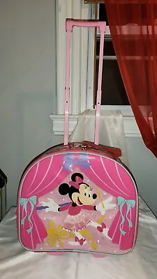 Disney Minnie Mouse Rolling Luggage. Great Condition. • $30
